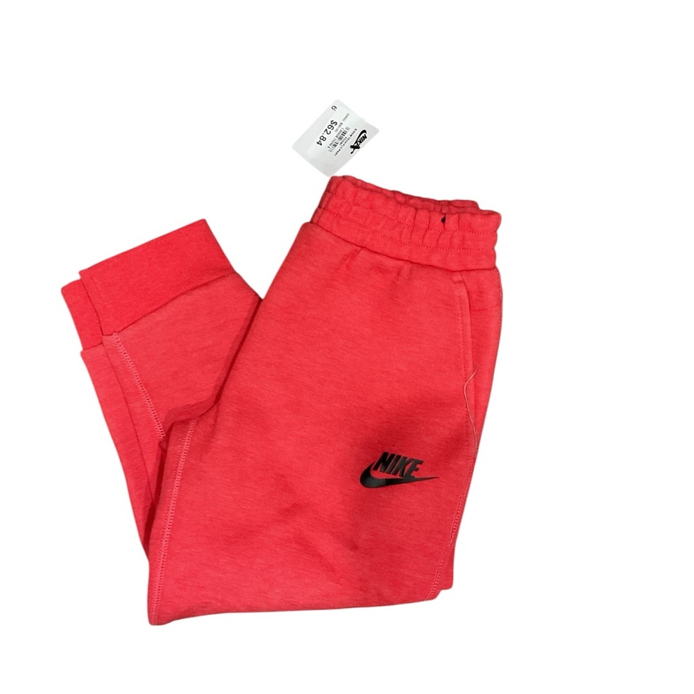 Nike Sportswear Tech Fleece Kids Joggers Red Heather FD3287-672 Size 6